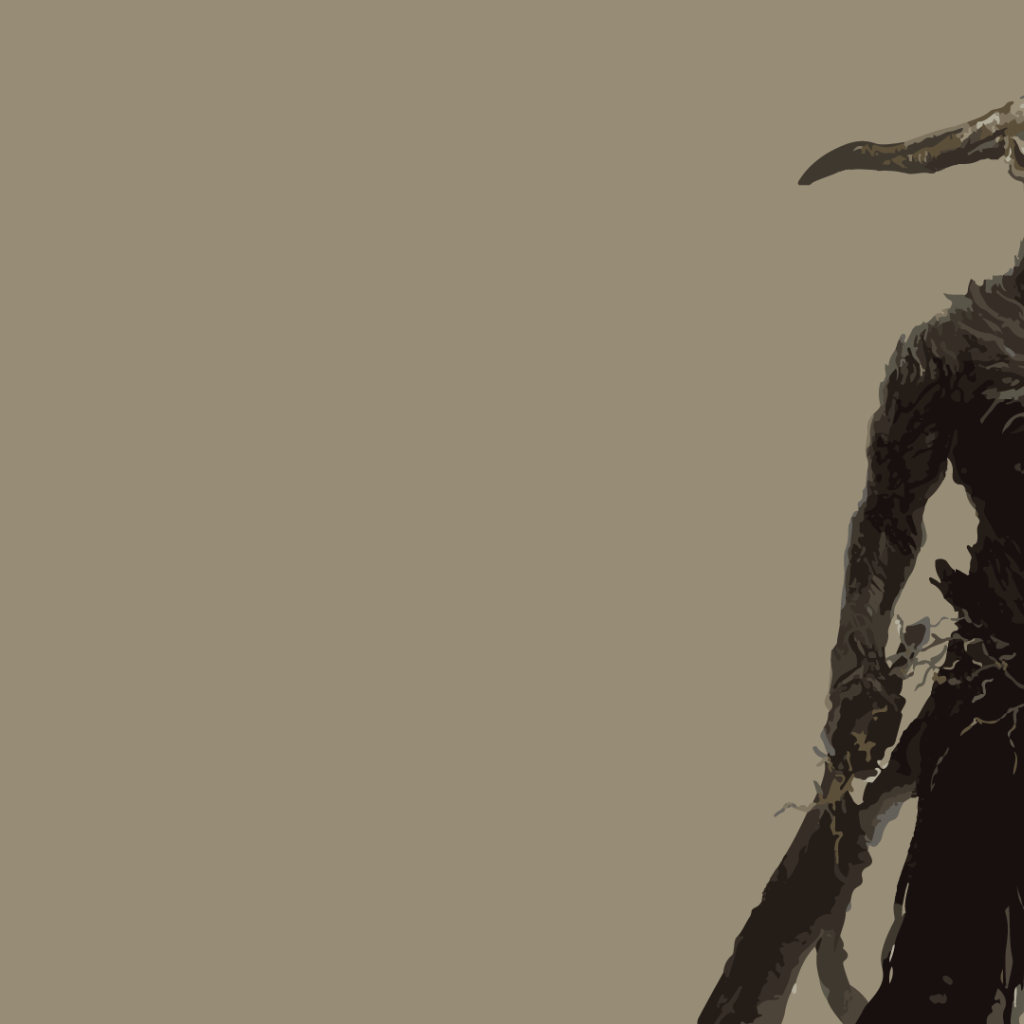 Рогатый персонаж игры Dark Souls