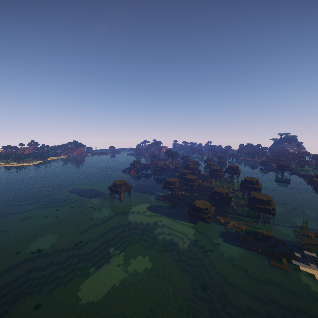 Острова посреди воды в игре Minecraft