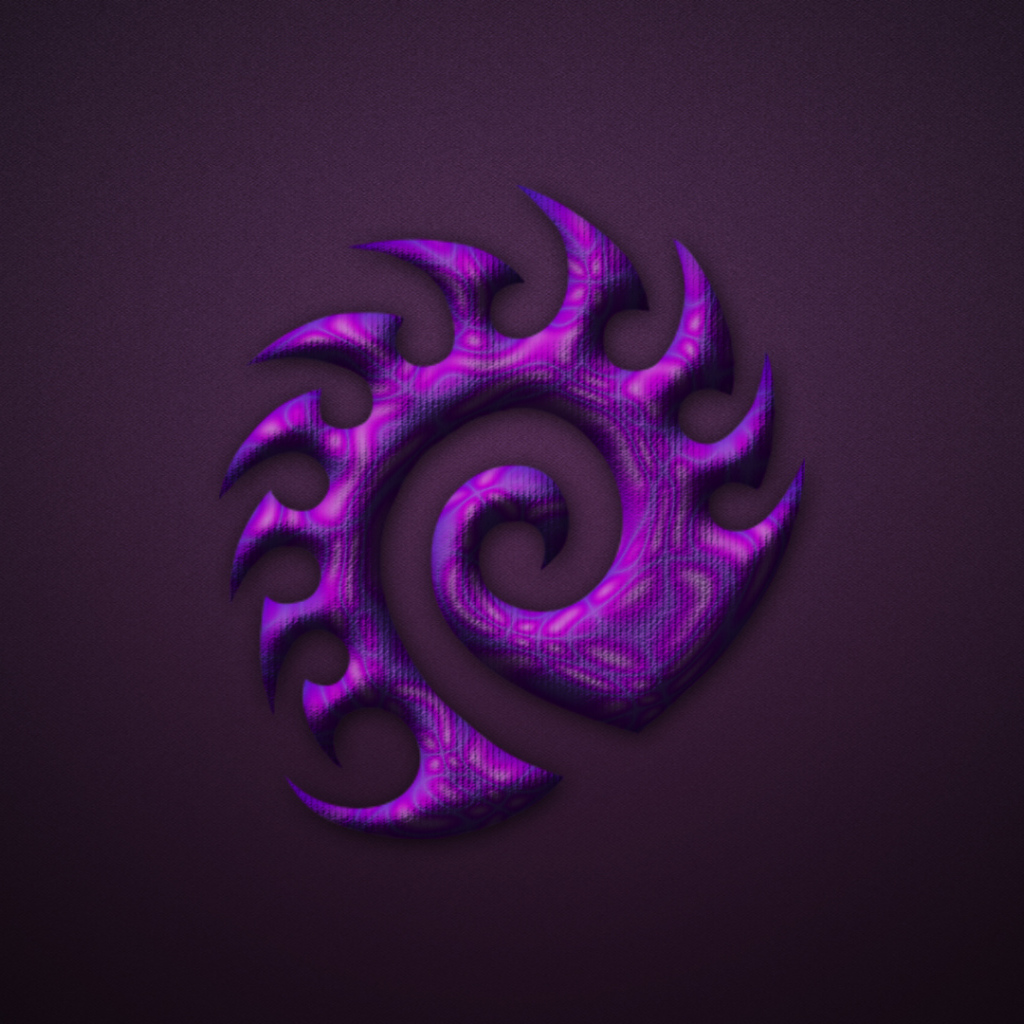 Сиреневый логотип Зерг из игры Starcraft II