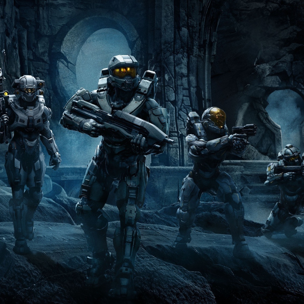 Мастер Чиф ведет команду в бой, игра Halo