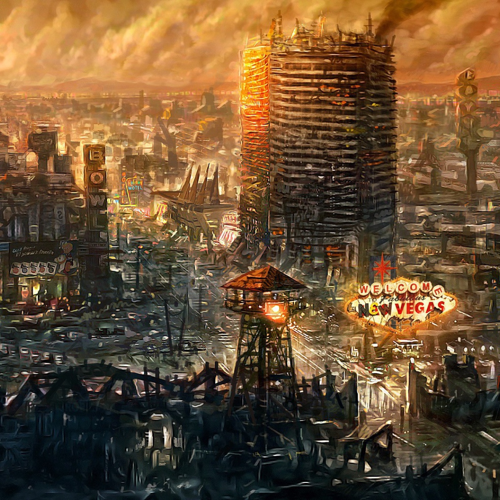 Панорама города в игре Fallout New Vegas