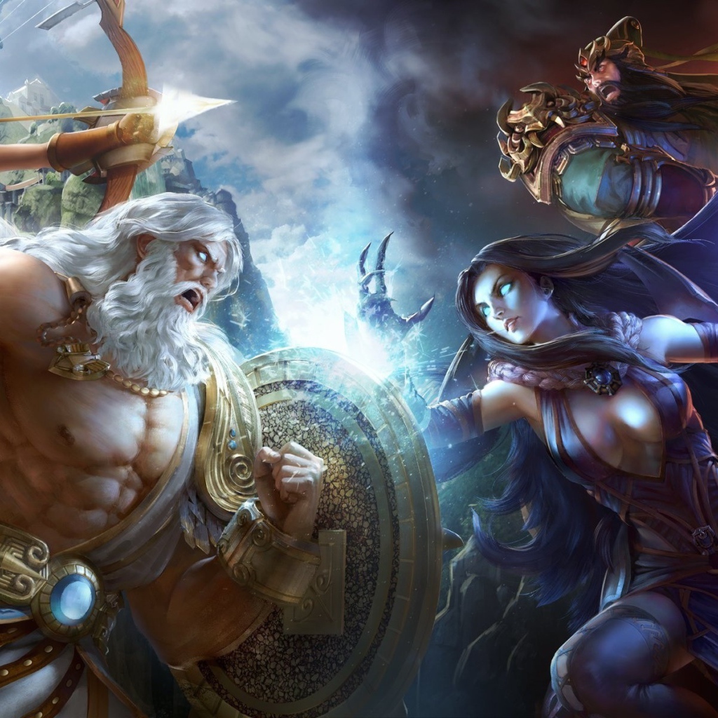 Схватка персонажей игры Smite