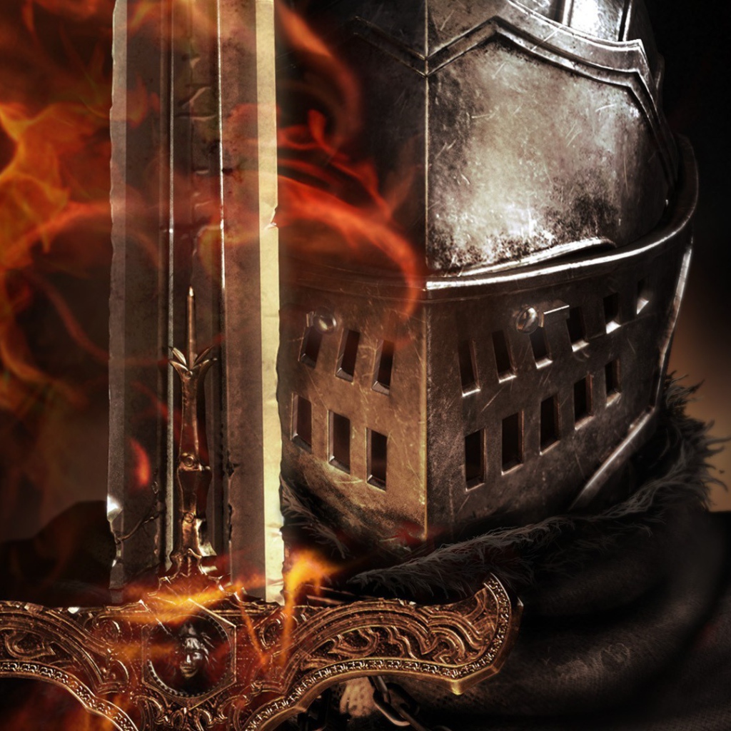 Призрачный меч в руке воина, игра Dark Souls