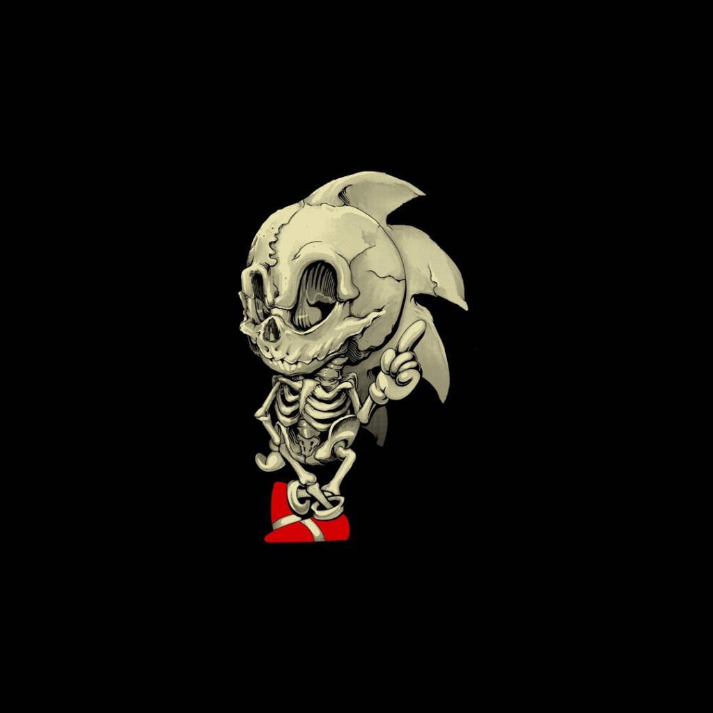 Скелет игрового героя Sonic