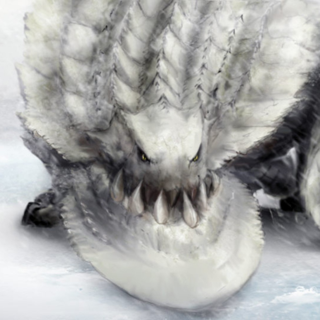Снежный Уканлос из игры Monster Hunter