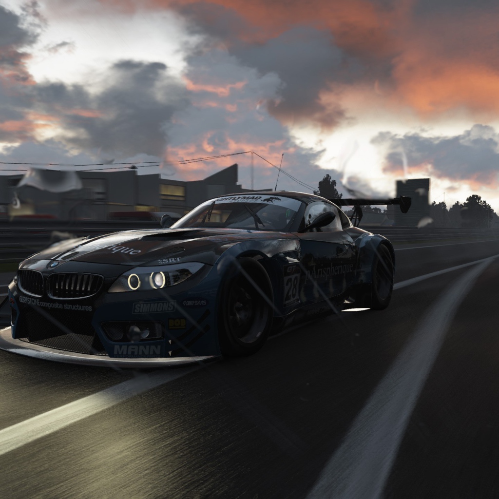Спортивный BMW в компьютерной игре