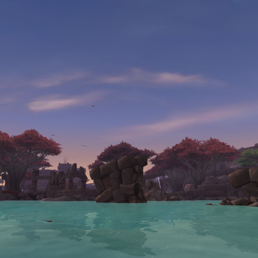 Камни на берегу в игре World of Warcraft