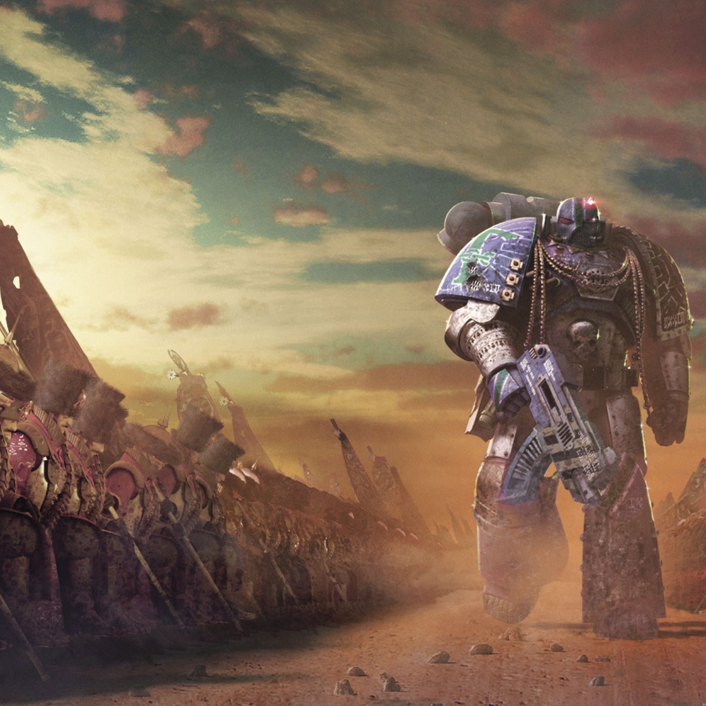 Войско готово к сражению в игре Warhammer 40000