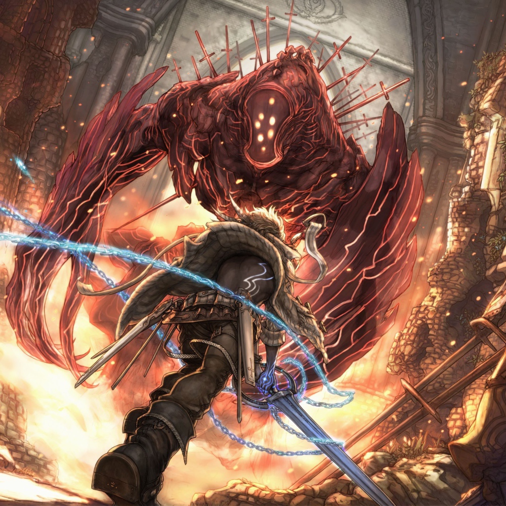 Сражение в компьютерной игре The Last Story