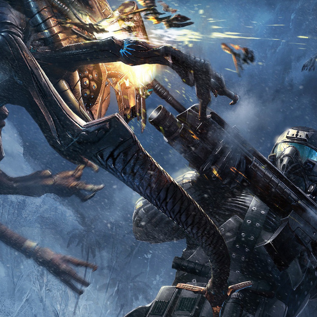 Сражение с монстром в игре Crysis 3