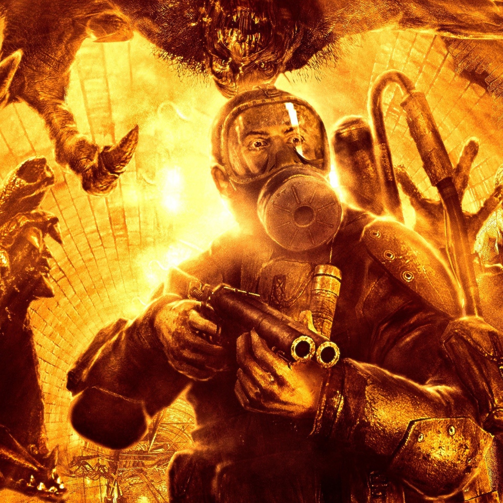 Сражение с монстрами в игре Metro 2033