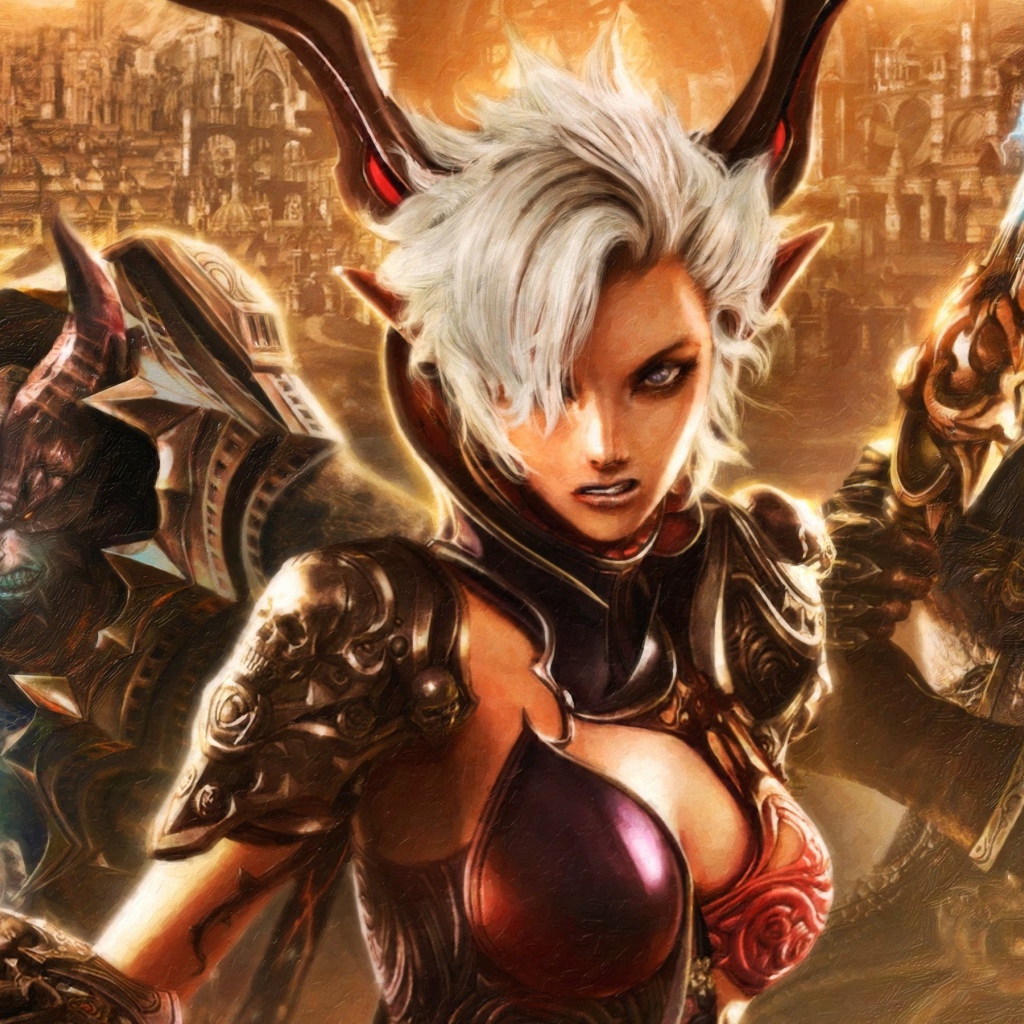 Белокурая героиня игры Tera