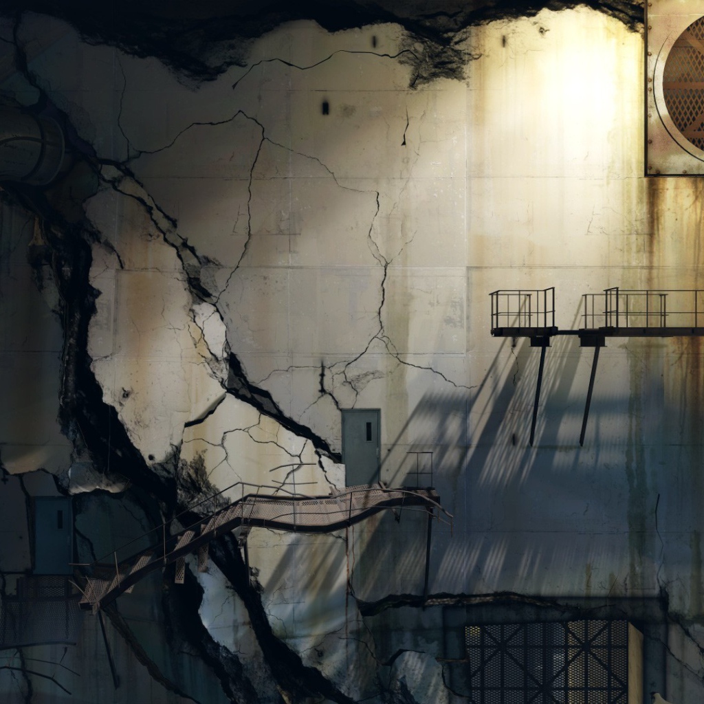 Здание старого завода, игра Portal 2