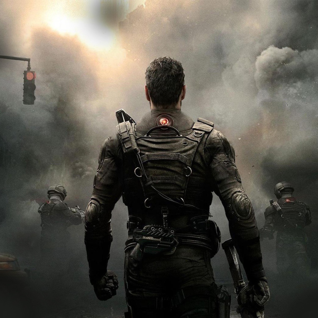 Персонаж игры Rainbow 6 Patriots смотрит на дым