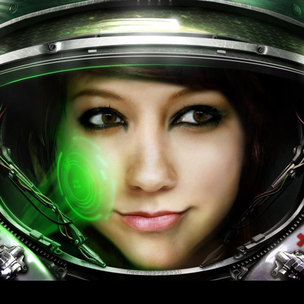 Девушка в скафандре, игра Starcraft II