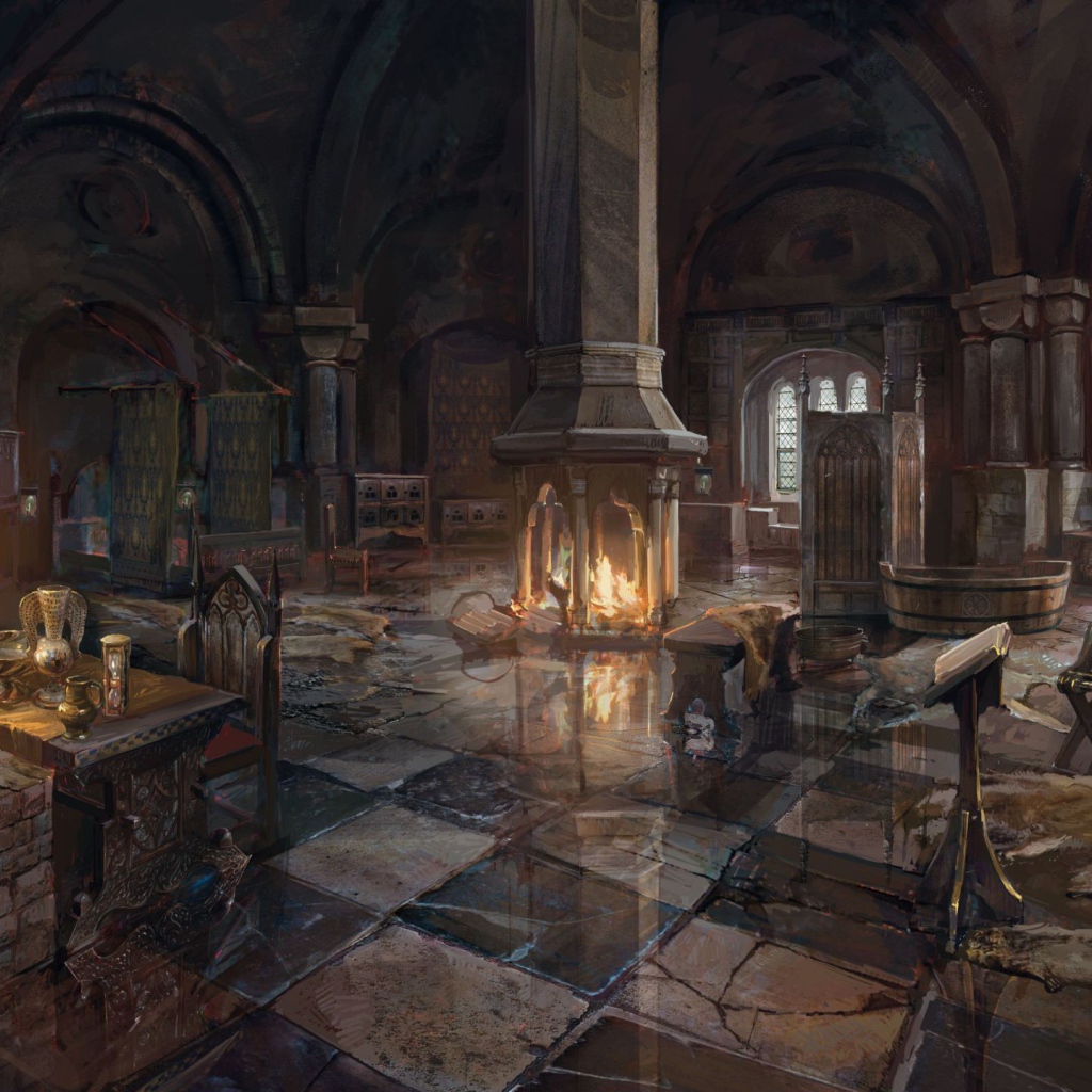 Интерьер здания в игре The Witcher 3 Wild Hunt