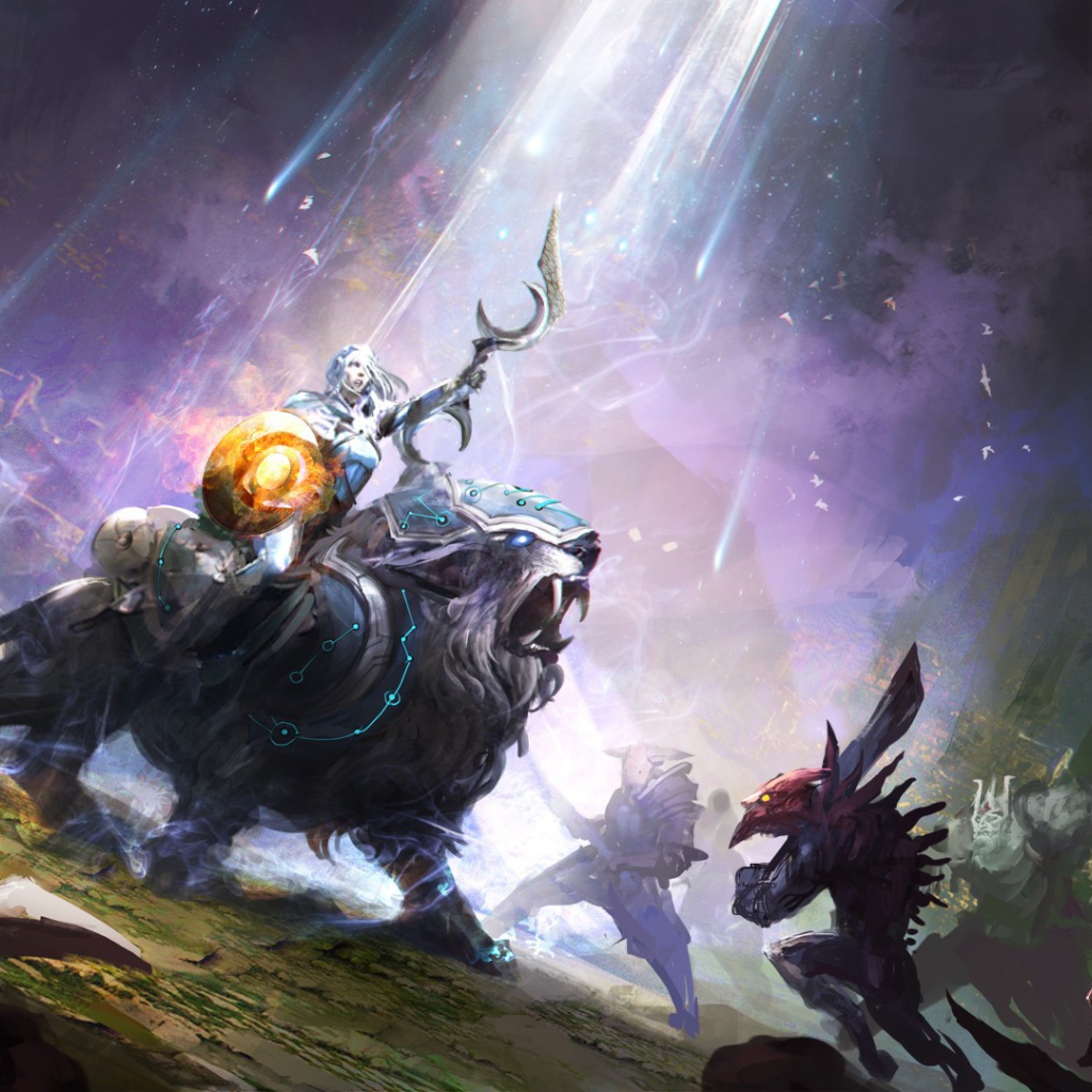 Луна идет в атаку в игре Dota 2