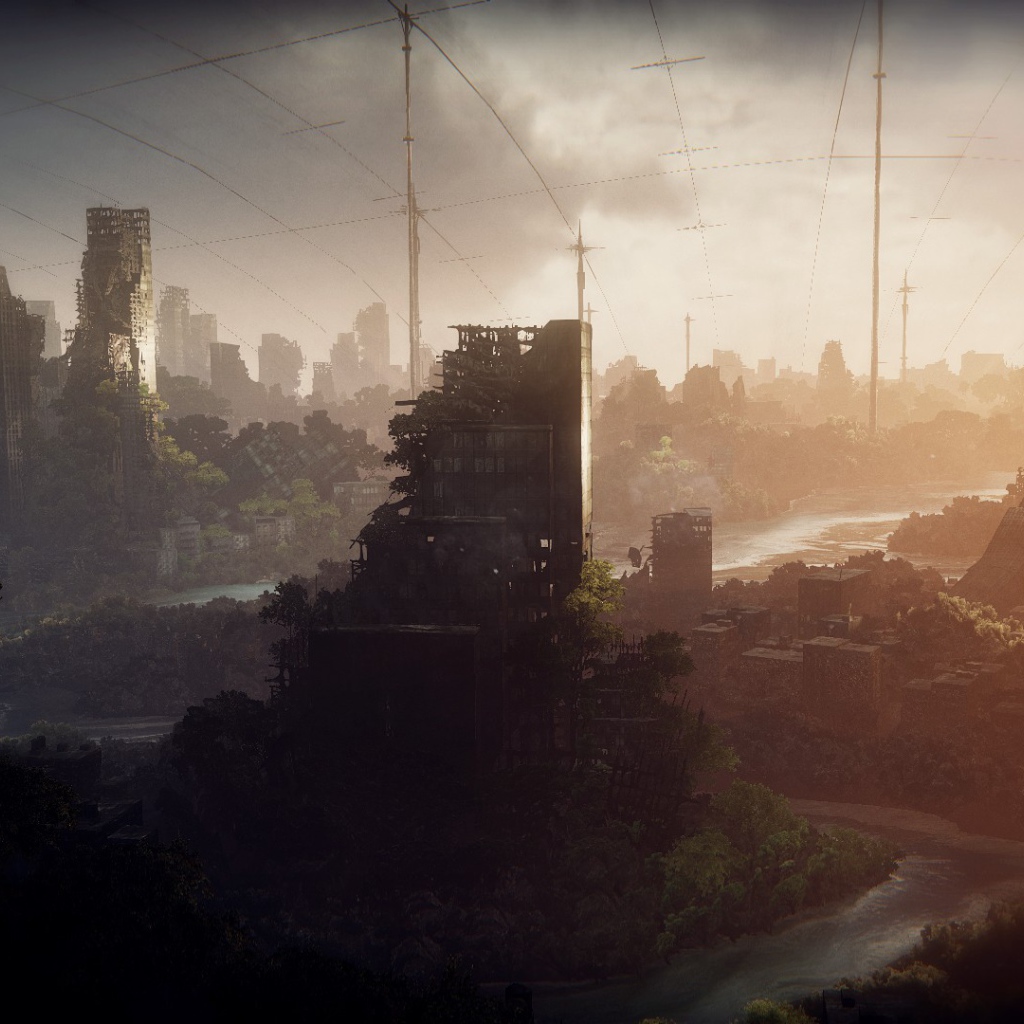 Руины города в компьютерной игре