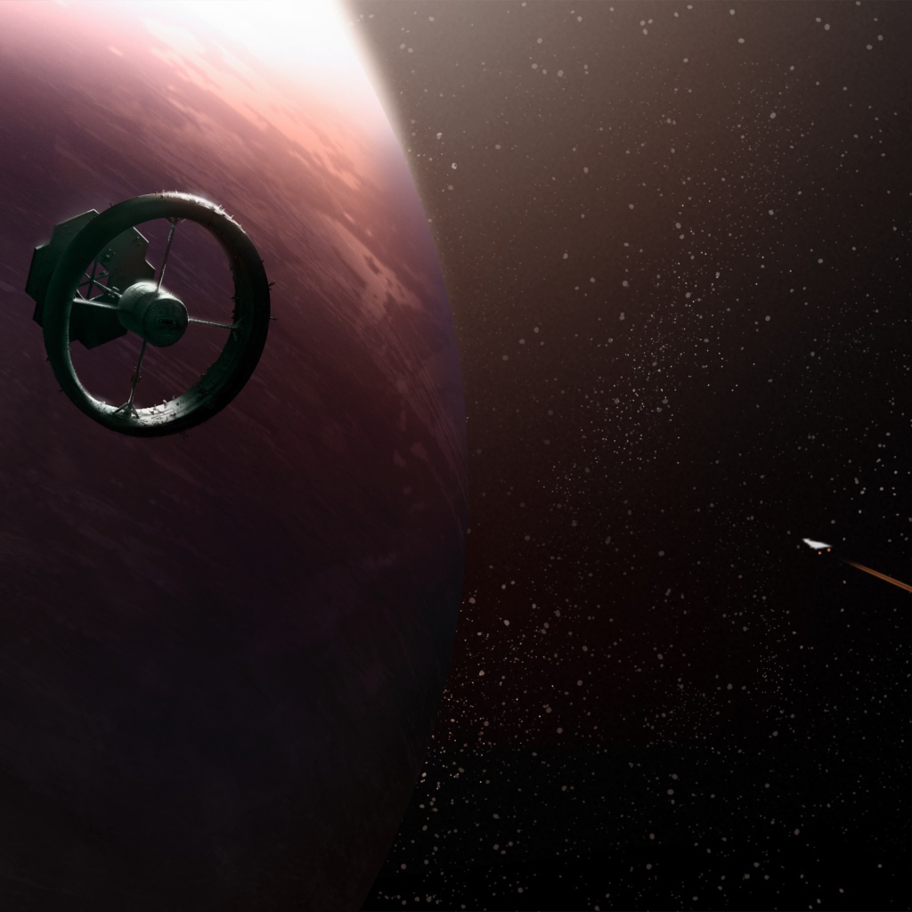 Станция на орбите планеты, игра Elite Dangerous