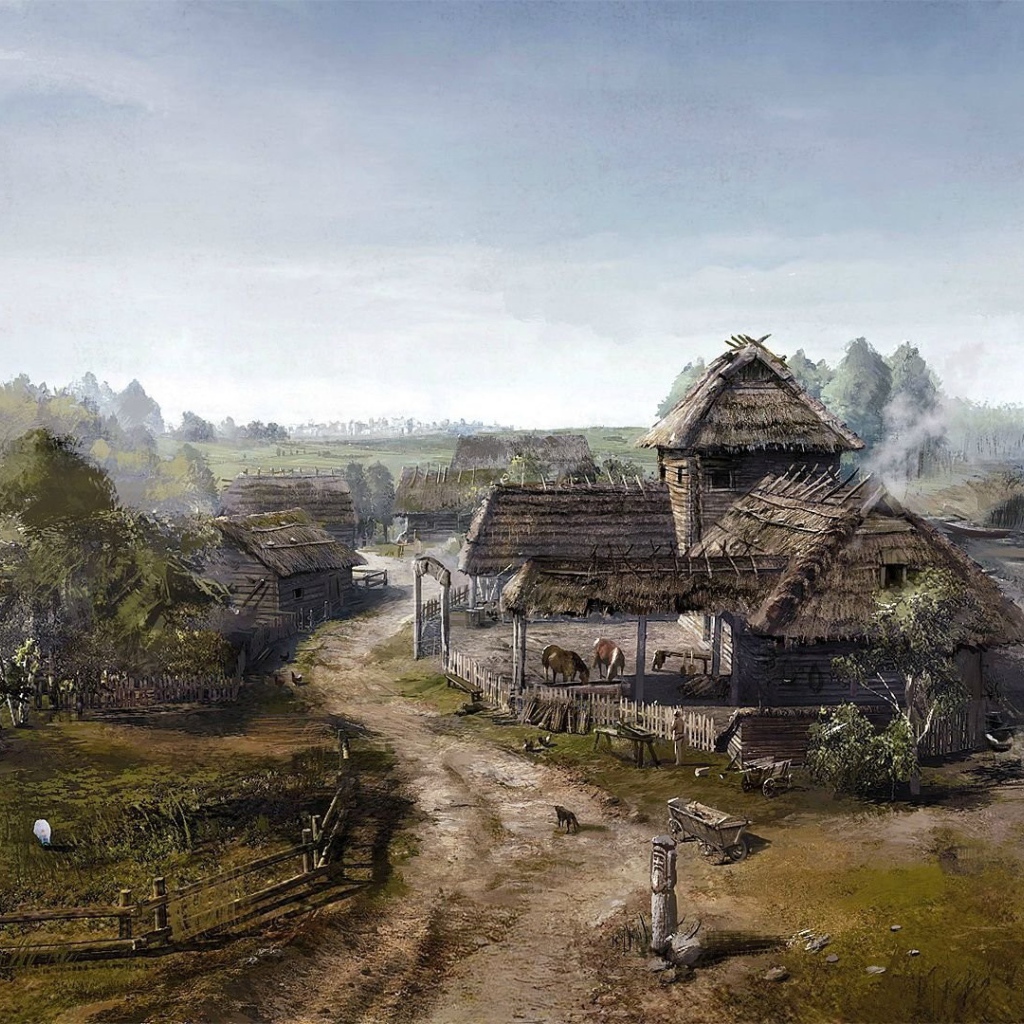 Деревня в игре The Witcher 3 Wild Hunt