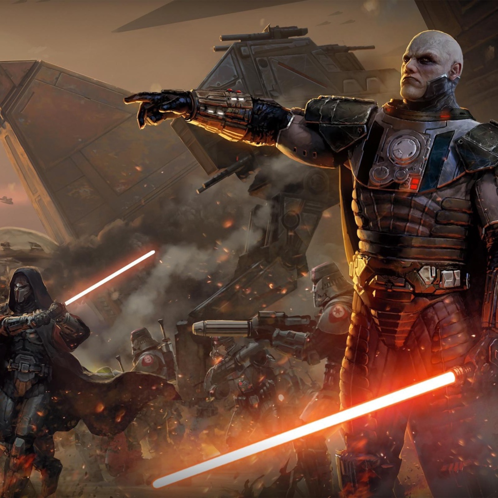 Воин со световым мечом в игре Star Wars The Old Republic