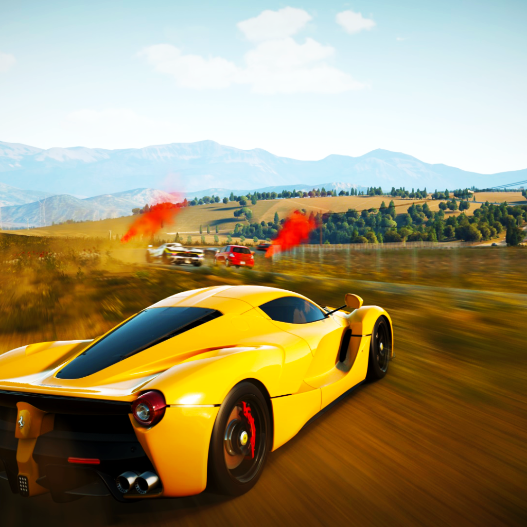 Желтый Феррари в игре Forza Horizon