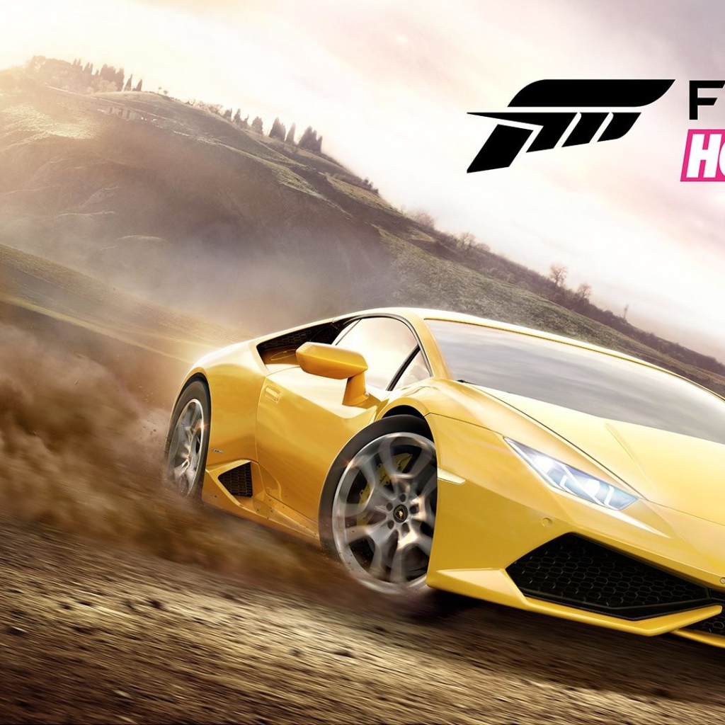 Желтый Ламборгини в игре Forza Horizon 2