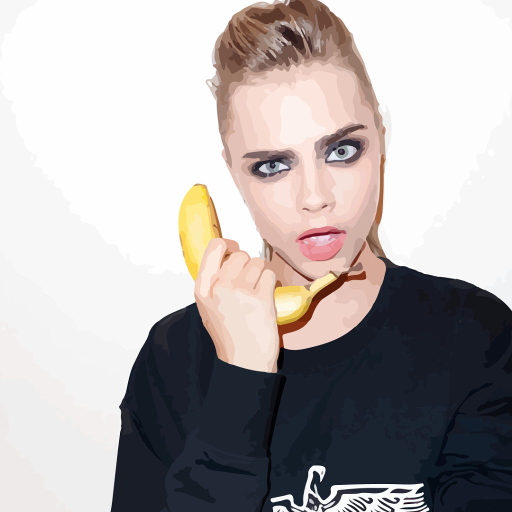 Девушка с бананом, Кара Делевинь