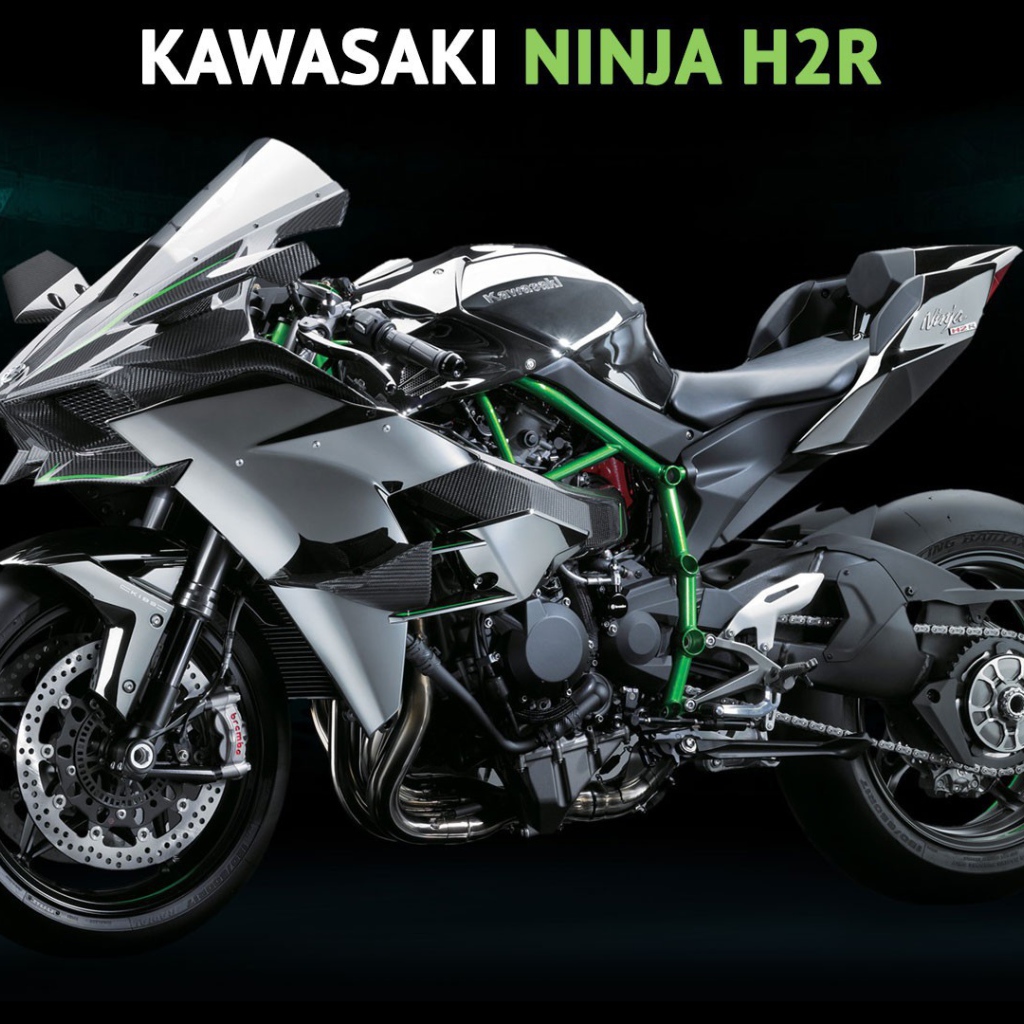 Спортивный мотоцикл Кавасаки Ниндзя, черный