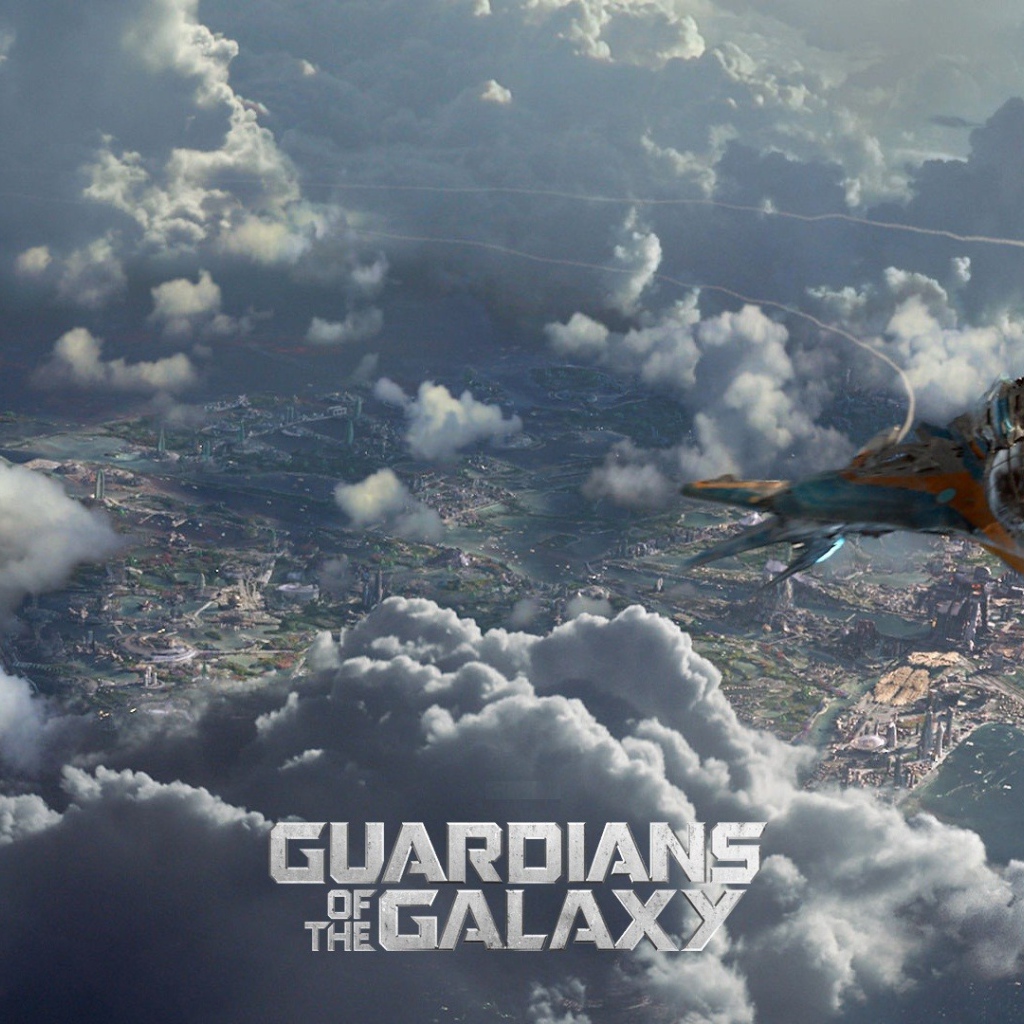Самолет над облаками в фильме Стражи Галактики