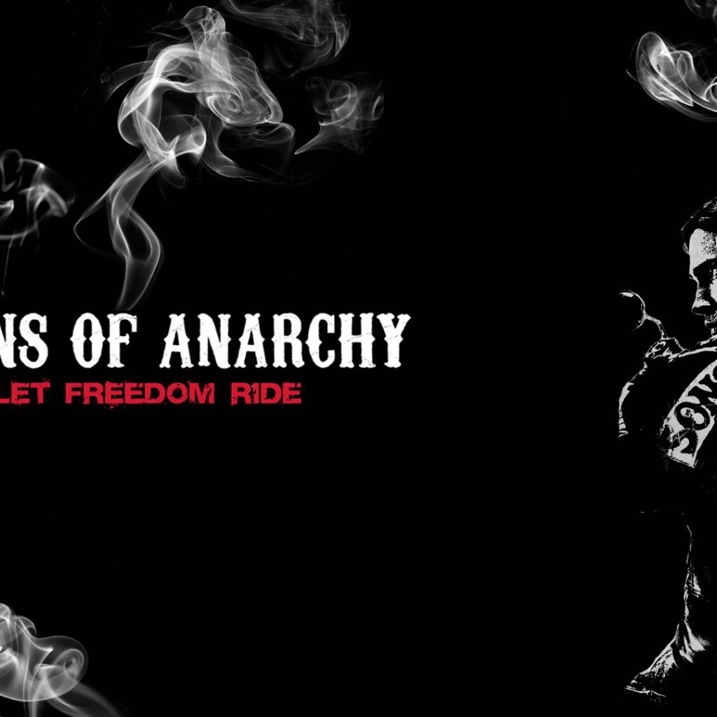 Черный фон постера сериала Сыны анархии
