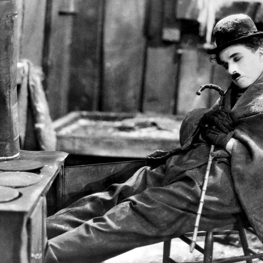 Чарли Чаплин задремал в фильме