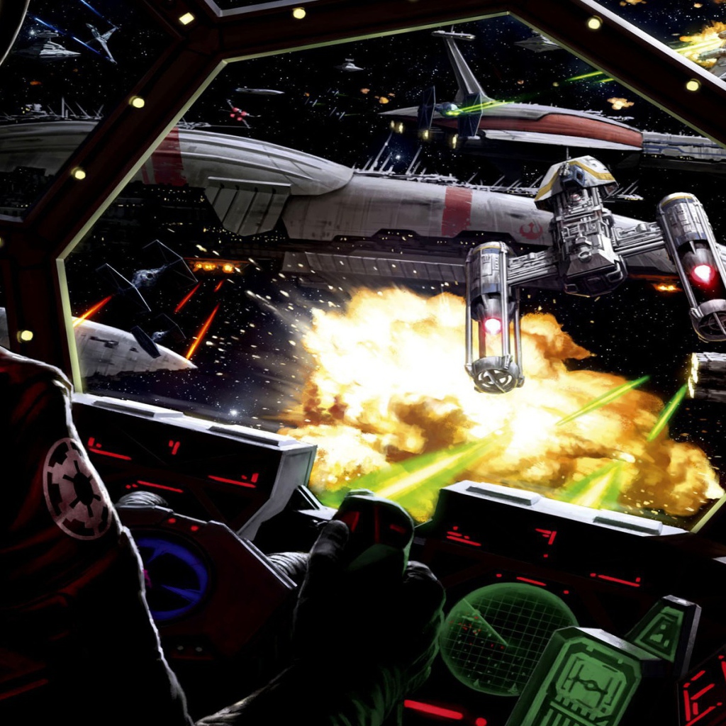 Фан арт битвы из фильма Звездные войны