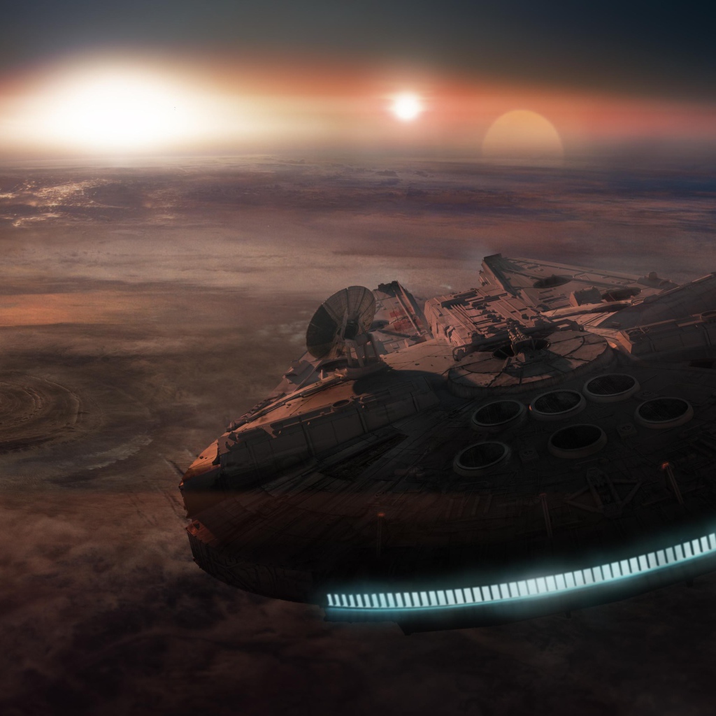 Millenium Falcon садится на планету, Звездные войны