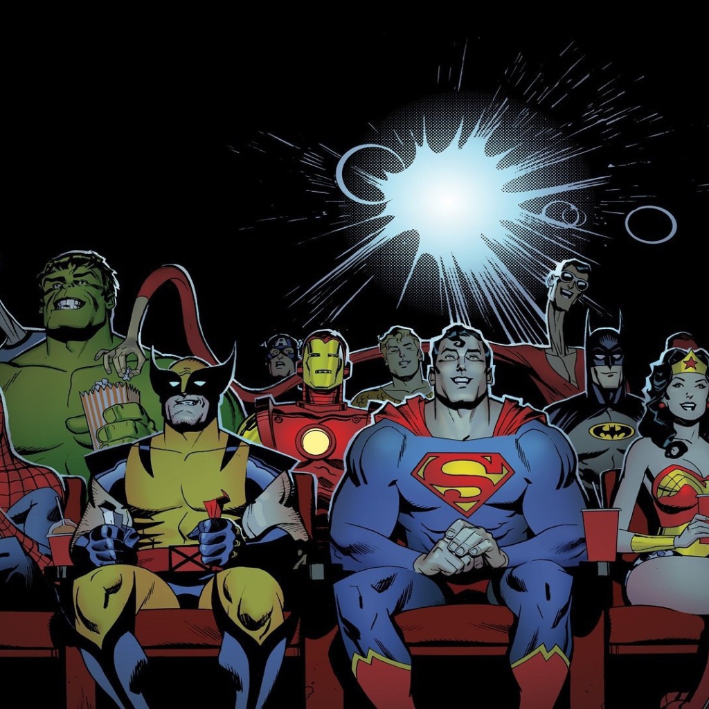 Супергерои смотрят кино