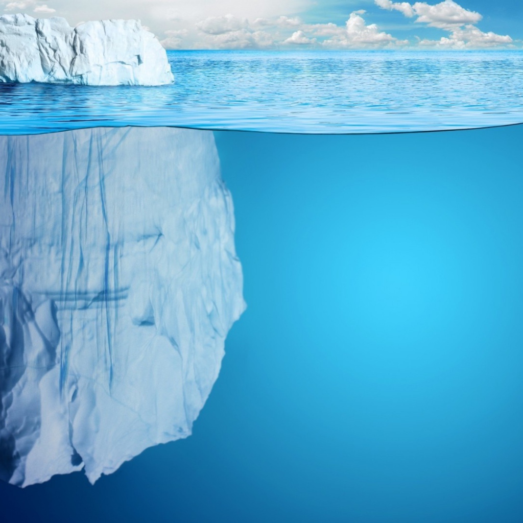 Айсберг скрыт под водой