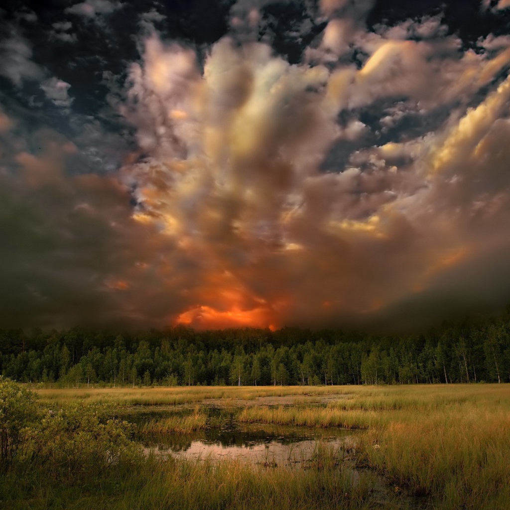 Приближение грозовых облаков