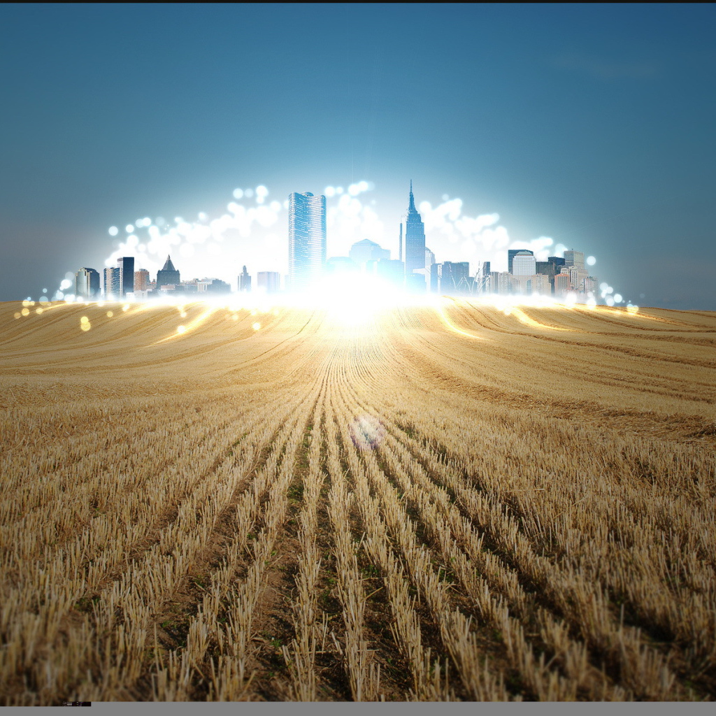 Город мираж на поле