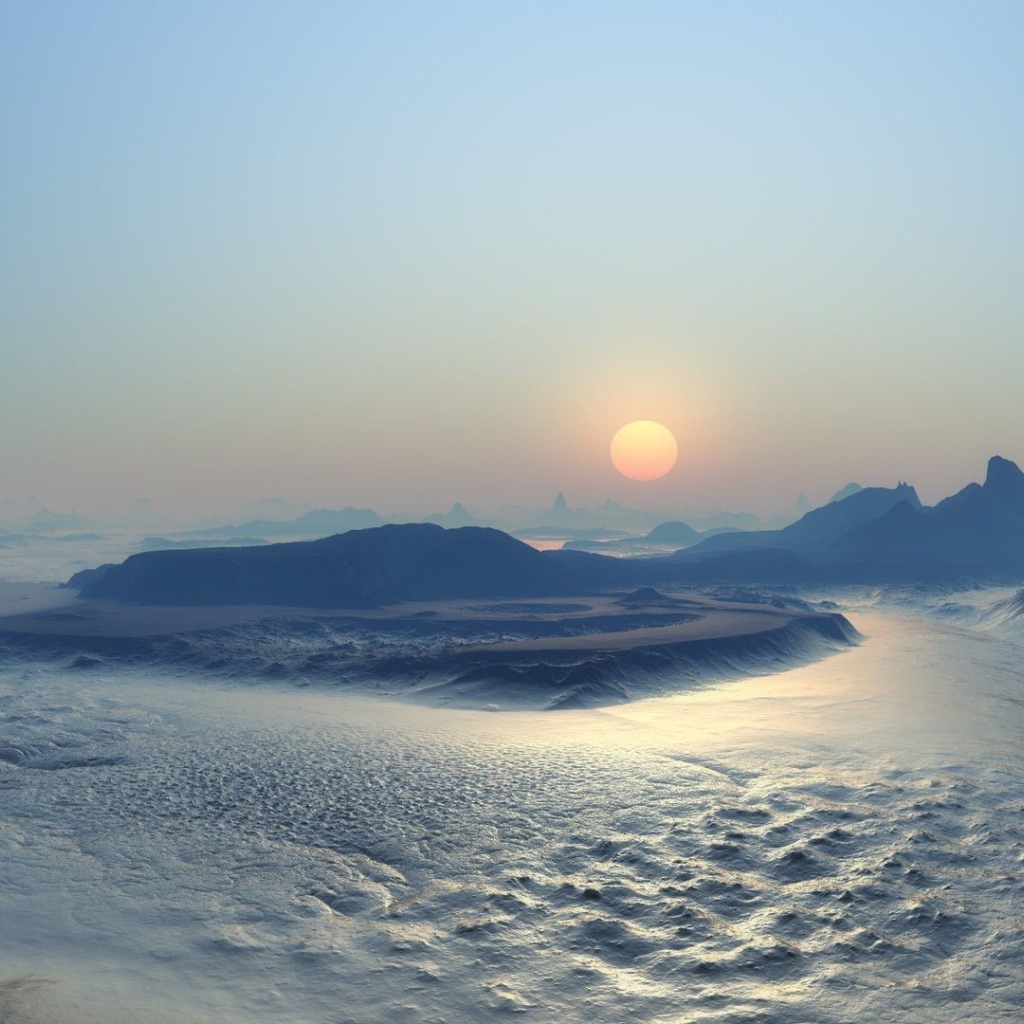 Скованное льдами плоскогорье