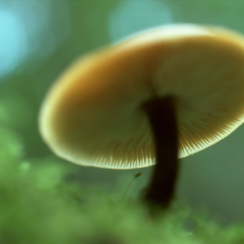 Пластинчатый гриб вид снизу