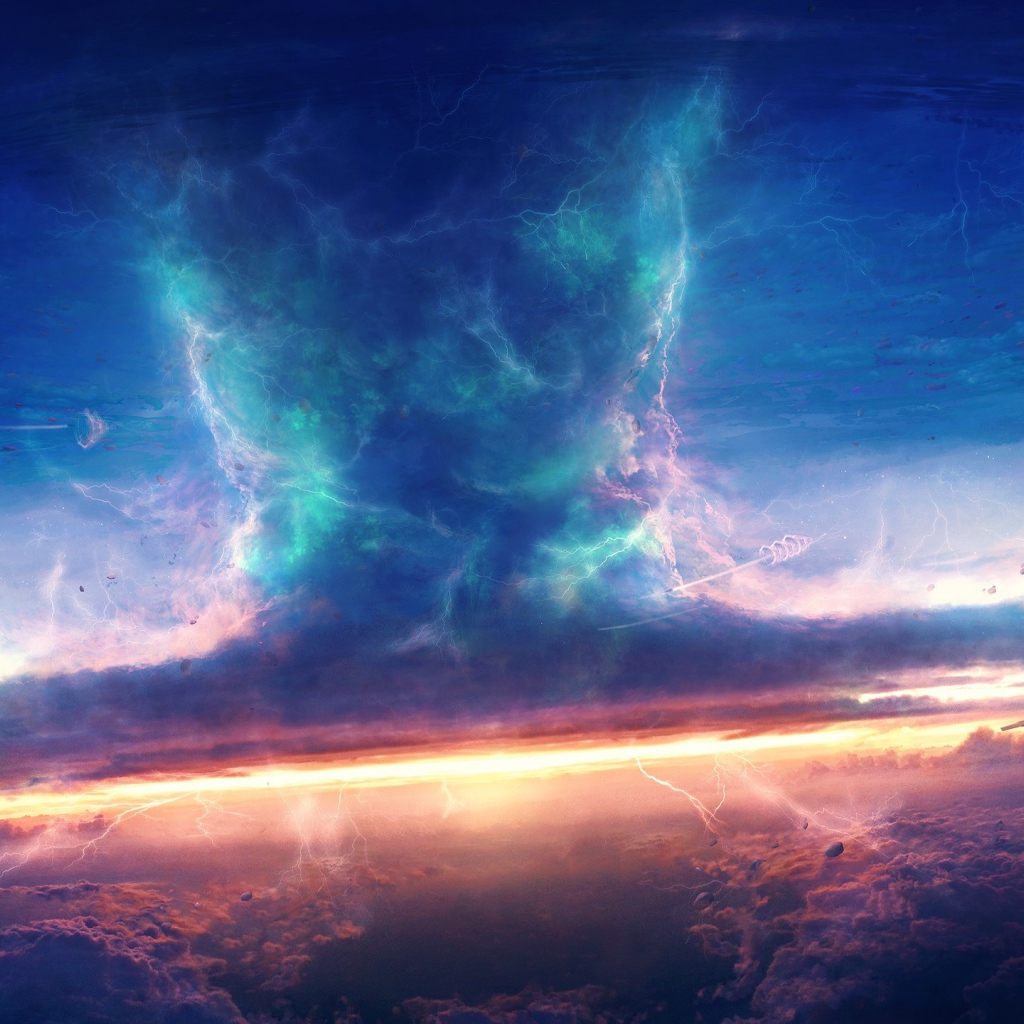 Электрическое торнадо в небе