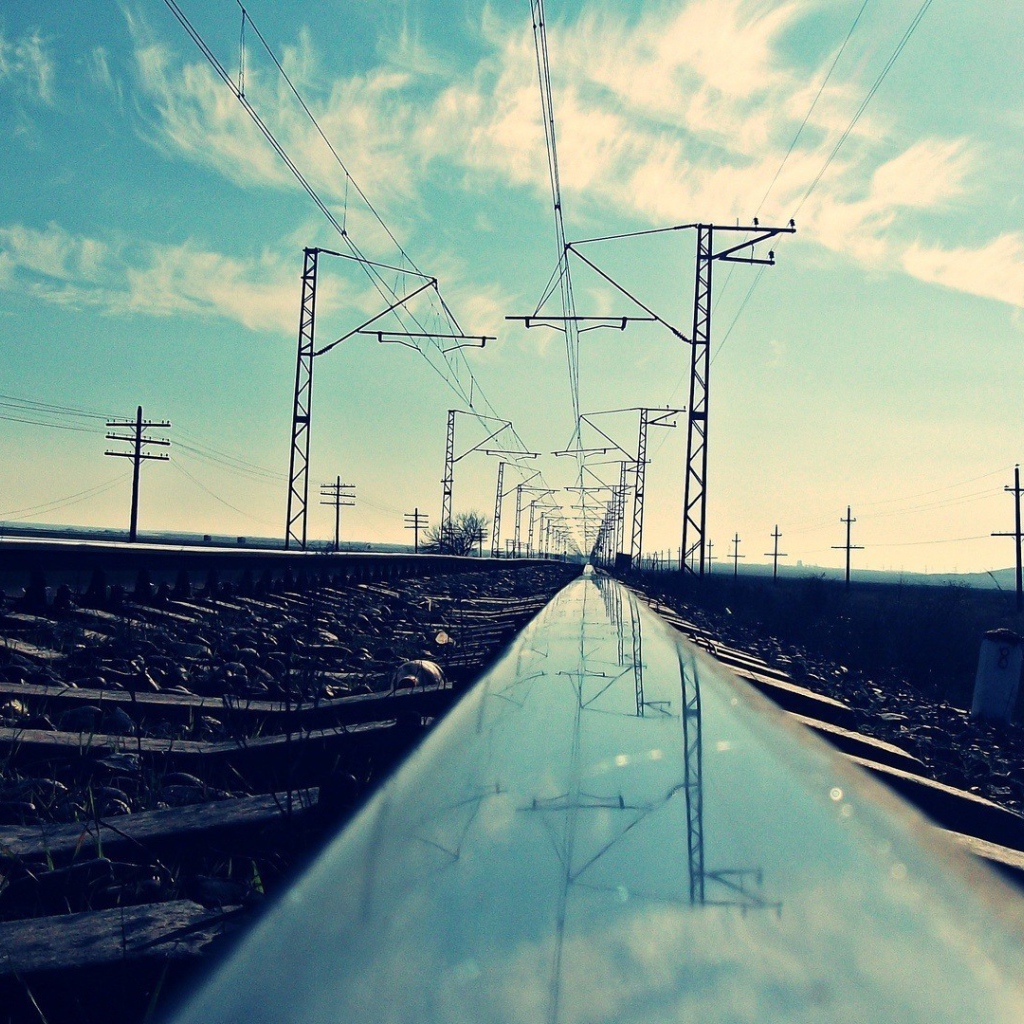 ЛЭП вдоль железной дороги