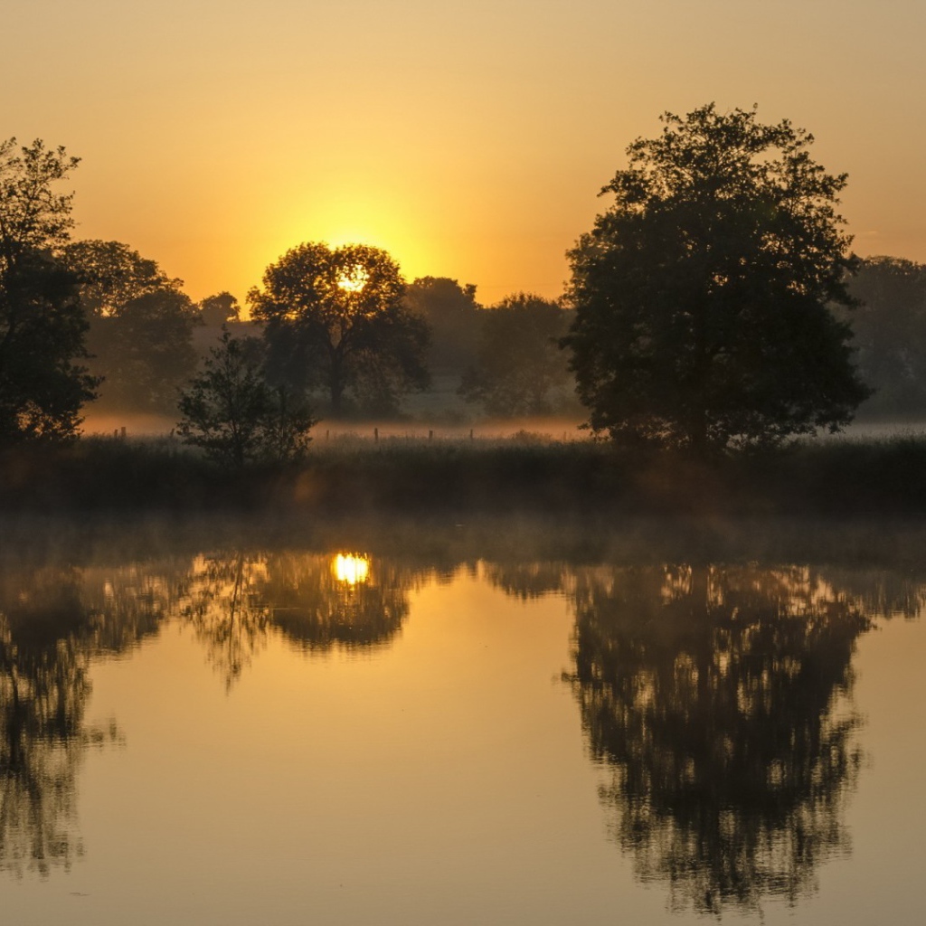 Вечерний туман над рекой