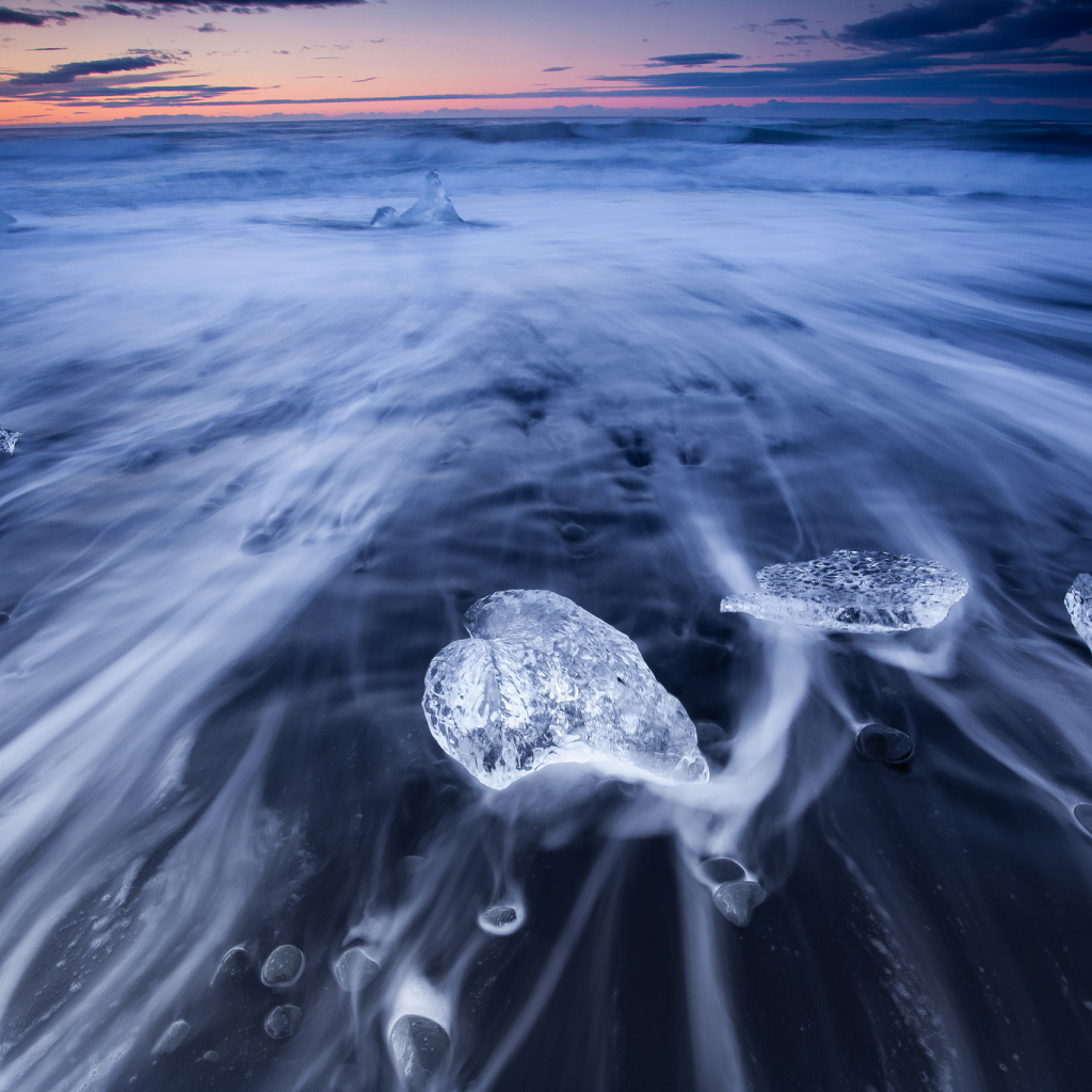 Лед на берегу Исландии