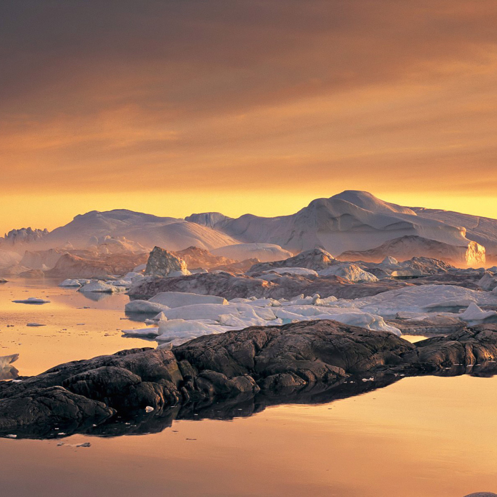 Холодный ледяной пейзаж