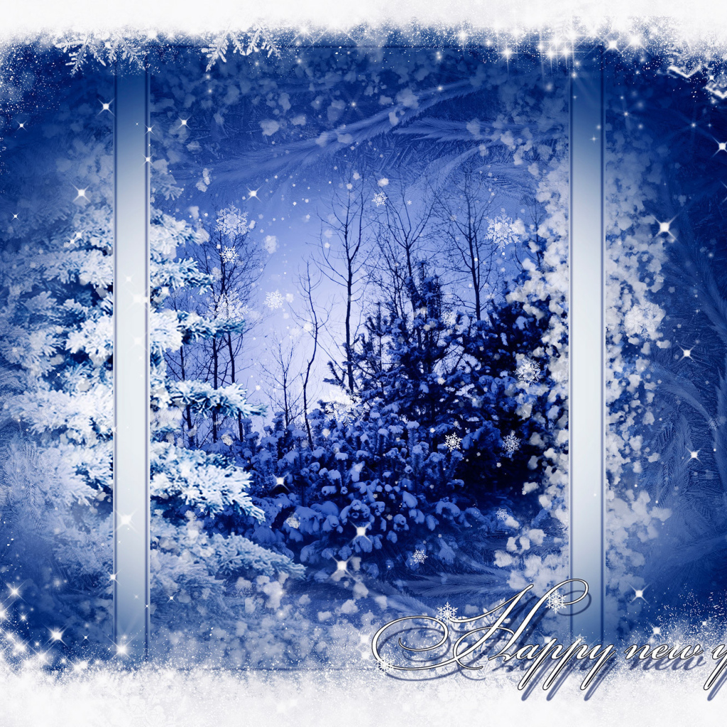 Новогодняя ночь за окном