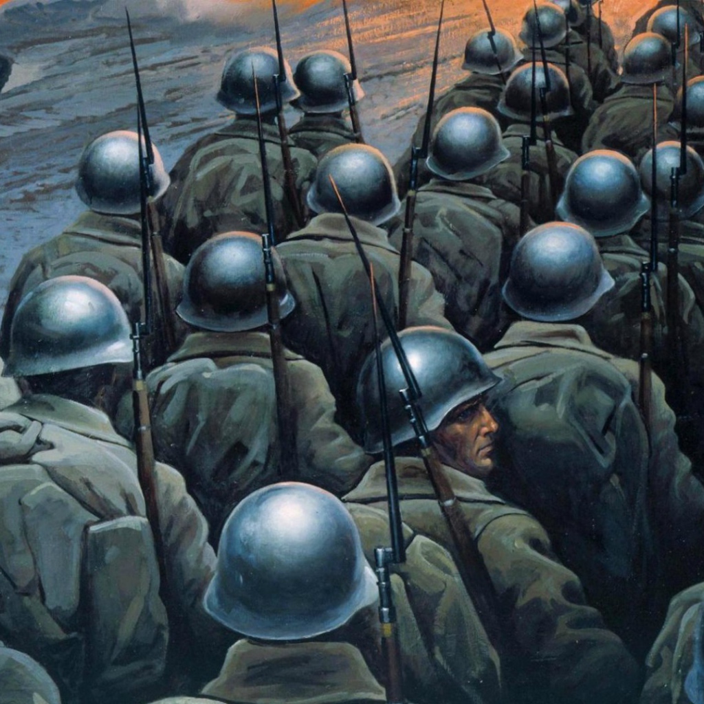 Солдаты идут на войну