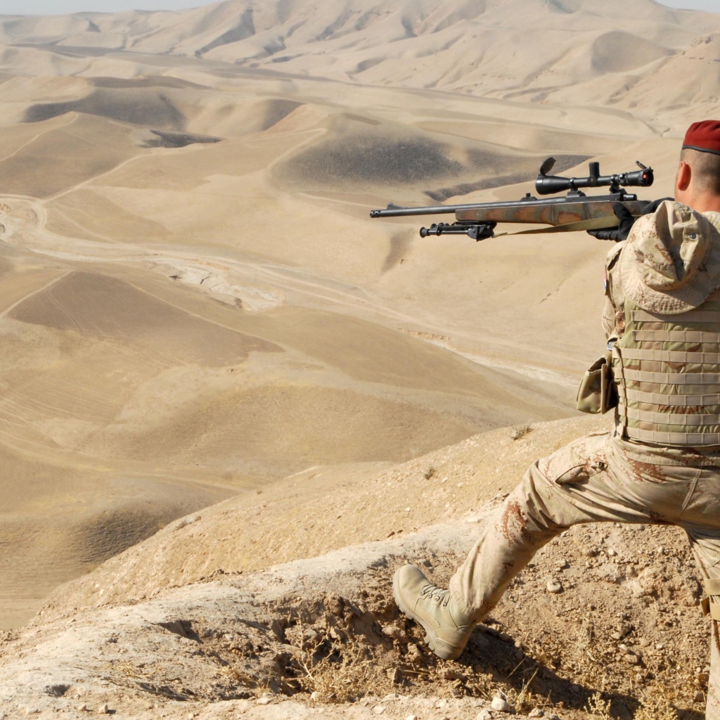 Солдат на войне в пустыне