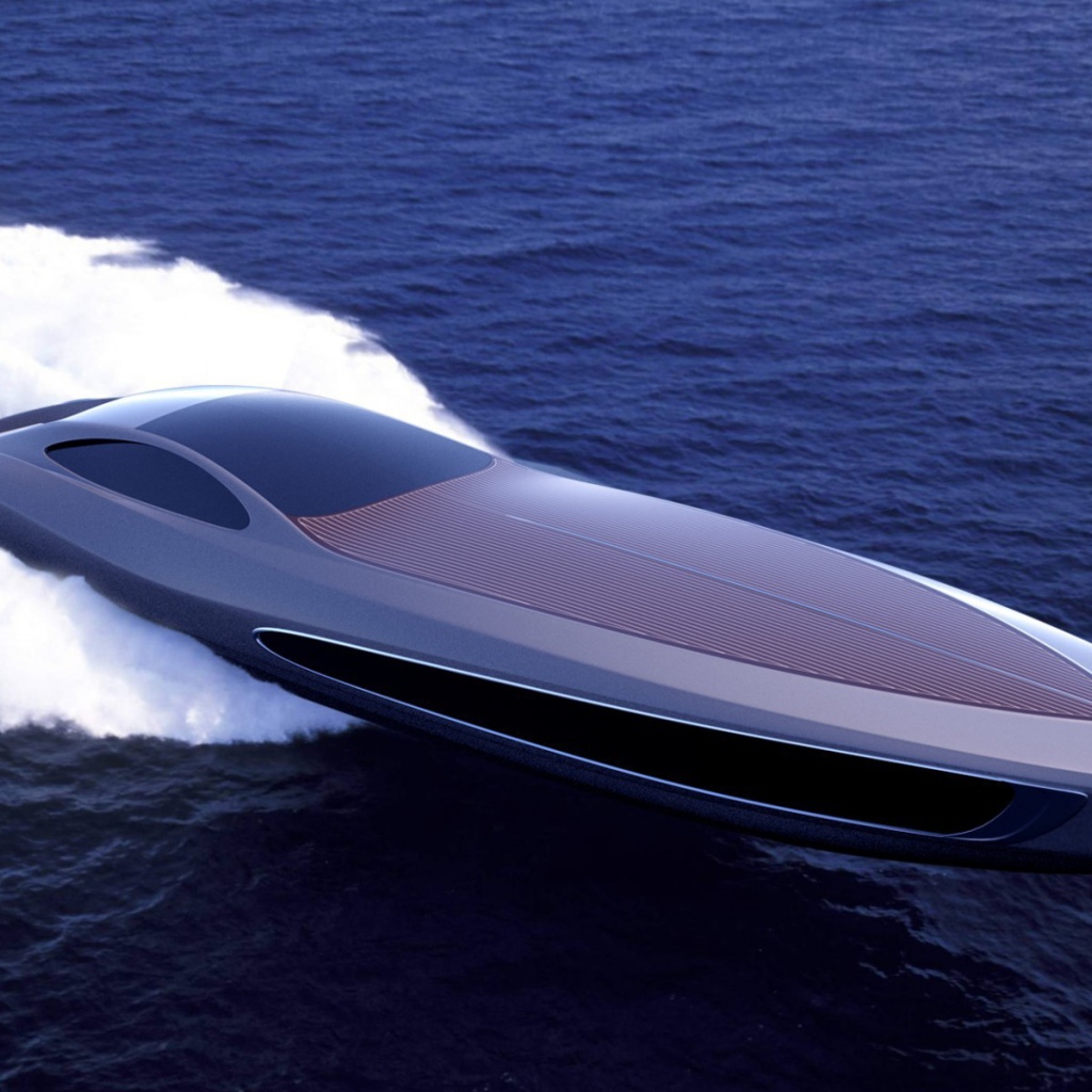 Катер будущего в море