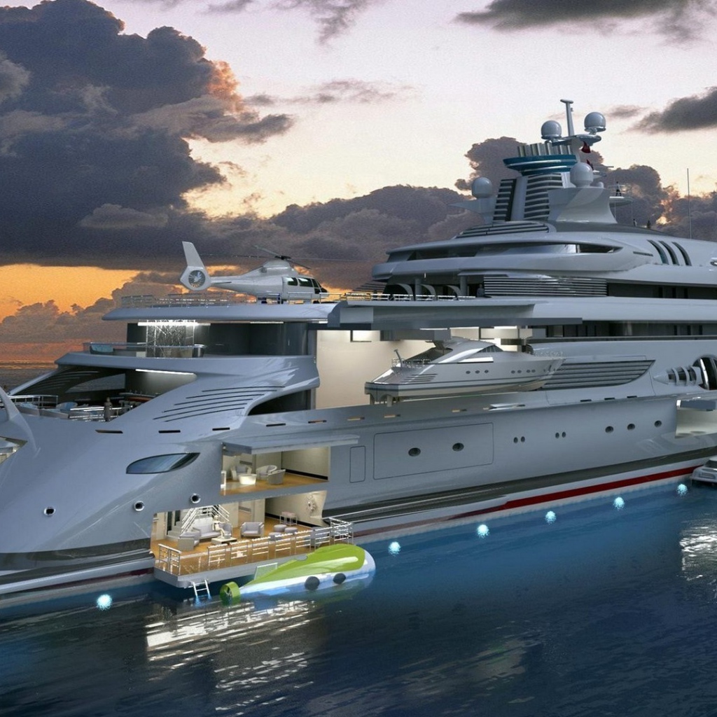 Люкс яхта в море